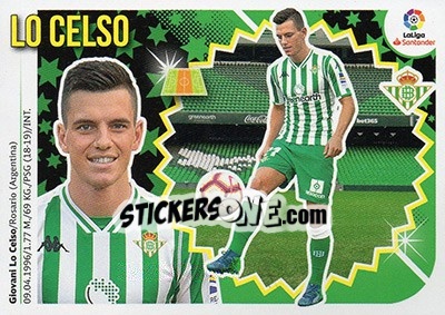 Sticker 64 Lo Celso (Real Betis) - Liga Spagnola 2018-2019 n. 774 - Colecciones ESTE