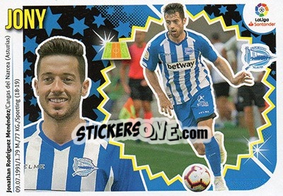 Sticker Jony (12) - Liga Spagnola 2018-2019 n. 54 - Colecciones ESTE