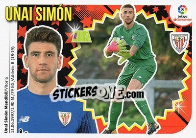 Sticker Unai Simón (2BIS) - Liga Spagnola 2018-2019 - Colecciones ESTE