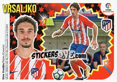 Sticker Sime Vrsaljko (3B) - Liga Spagnola 2018-2019 n. 104 - Colecciones ESTE