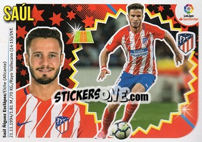 Sticker Saúl (11) - Liga Spagnola 2018-2019 n. 112 - Colecciones ESTE