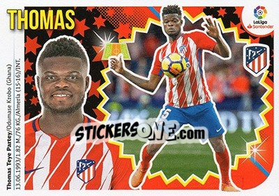 Sticker Thomas Partey (12) - Liga Spagnola 2018-2019 n. 113 - Colecciones ESTE