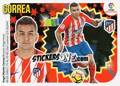 Sticker Ángel Correa (14A) - Liga Spagnola 2018-2019 - Colecciones ESTE