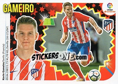 Sticker Gameiro (14B) - Liga Spagnola 2018-2019 - Colecciones ESTE