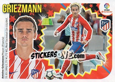 Sticker Griezmann (15) - Liga Spagnola 2018-2019 n. 117 - Colecciones ESTE