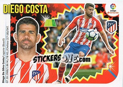 Sticker Diego Costa (16) - Liga Spagnola 2018-2019 n. 118 - Colecciones ESTE