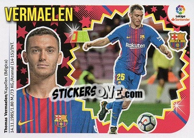 Sticker Vermaelen (4B) - Liga Spagnola 2018-2019 - Colecciones ESTE