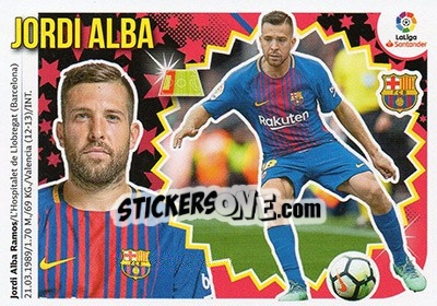 Sticker Jordi Alba (7A) - Liga Spagnola 2018-2019 n. 138 - Colecciones ESTE
