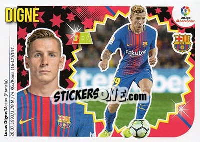 Figurina Digne (7B) - Liga Spagnola 2018-2019 - Colecciones ESTE