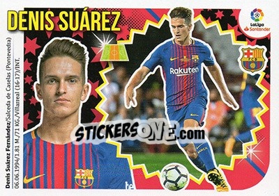 Sticker Denis Suárez (11) - Liga Spagnola 2018-2019 n. 143 - Colecciones ESTE