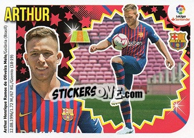 Sticker Arthur (12) - Liga Spagnola 2018-2019 n. 144 - Colecciones ESTE