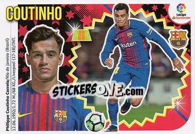 Sticker Coutinho (13) - Liga Spagnola 2018-2019 n. 145 - Colecciones ESTE