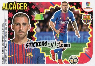 Sticker Alcácer (15B) - Liga Spagnola 2018-2019 - Colecciones ESTE