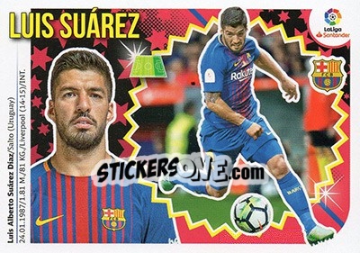 Sticker Luis Suárez (16) - Liga Spagnola 2018-2019 n. 149 - Colecciones ESTE