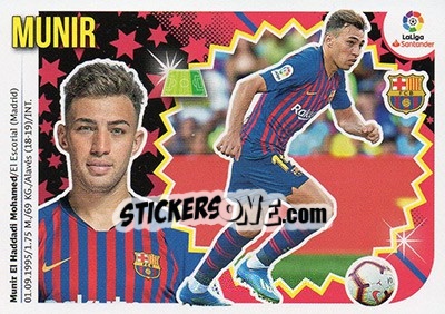 Sticker Munir (16BIS) - Liga Spagnola 2018-2019 n. 152 - Colecciones ESTE