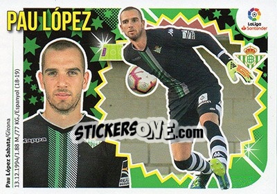 Sticker Pau López (1) - Liga Spagnola 2018-2019 n. 161 - Colecciones ESTE