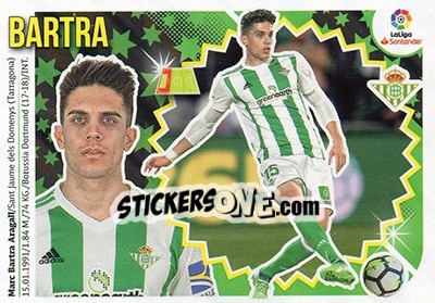 Sticker Bartra (6) - Liga Spagnola 2018-2019 n. 166 - Colecciones ESTE