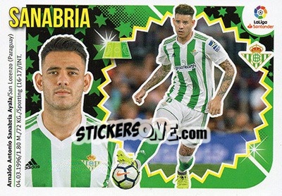 Sticker Sanabria (15B) - Liga Spagnola 2018-2019 n. 179 - Colecciones ESTE