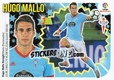 Sticker Hugo Mallo (3) - Liga Spagnola 2018-2019 - Colecciones ESTE