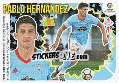Sticker Pablo Hernández (11) - Liga Spagnola 2018-2019 n. 203 - Colecciones ESTE