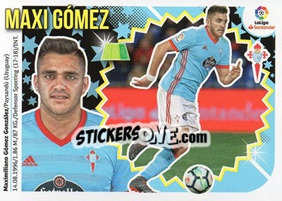 Sticker Maxi Gómez (16) - Liga Spagnola 2018-2019 n. 209 - Colecciones ESTE