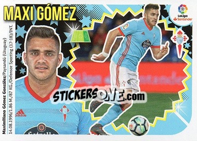 Cromo Maxi Gómez (16) - Liga Spagnola 2018-2019 - Colecciones ESTE