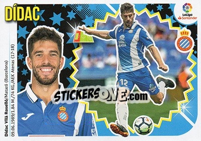 Sticker Dídac (7B) - Liga Spagnola 2018-2019 n. 258 - Colecciones ESTE