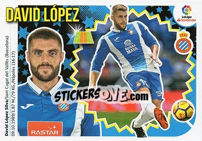 Sticker David López (8) - Liga Spagnola 2018-2019 n. 259 - Colecciones ESTE