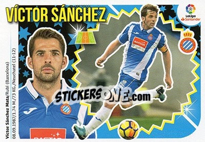 Sticker Víctor Sánchez (9) - Liga Spagnola 2018-2019 n. 260 - Colecciones ESTE