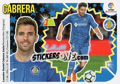 Sticker Cabrera (6) - Liga Spagnola 2018-2019 n. 286 - Colecciones ESTE