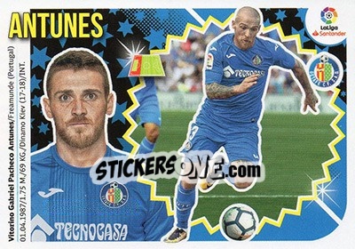 Sticker Antunes (7A) - Liga Spagnola 2018-2019 n. 287 - Colecciones ESTE