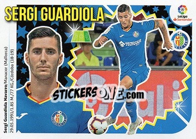 Sticker Sergi Guardiola (16BIS) - Liga Spagnola 2018-2019 n. 303 - Colecciones ESTE