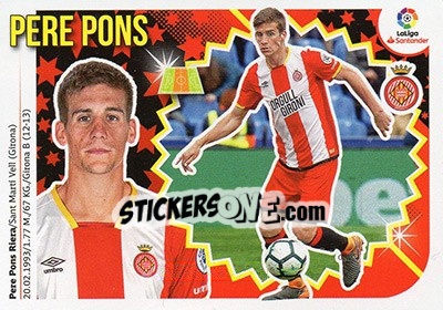 Sticker Pere Pons (9) - Liga Spagnola 2018-2019 n. 321 - Colecciones ESTE