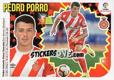 Sticker Pedro Porro (3BIS) - Liga Spagnola 2018-2019 n. 330 - Colecciones ESTE