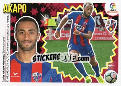 Sticker Akapo (4) - Liga Spagnola 2018-2019 n. 344 - Colecciones ESTE