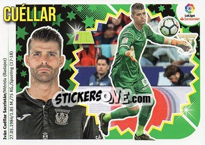 Sticker Cuéllar (1) - Liga Spagnola 2018-2019 n. 371 - Colecciones ESTE
