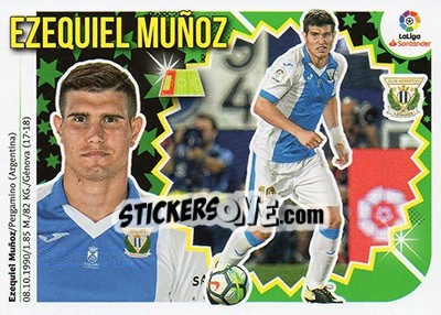 Sticker Ezequiel Muñoz (5) - Liga Spagnola 2018-2019 n. 375 - Colecciones ESTE