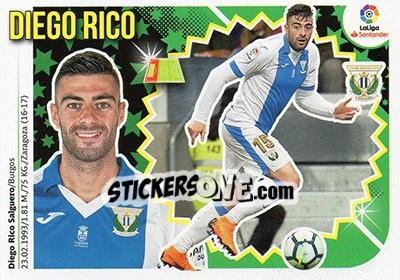 Cromo Diego Rico (7) - Liga Spagnola 2018-2019 n. 378 - Colecciones ESTE