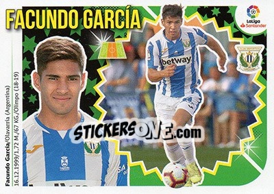 Cromo Facundo García (10BIS) - Liga Spagnola 2018-2019 - Colecciones ESTE