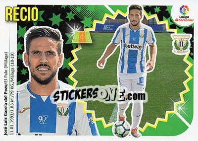 Cromo Recio (10BIS/2) - Liga Spagnola 2018-2019 n. 396 - Colecciones ESTE