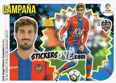 Sticker Campaña (10) - Liga Spagnola 2018-2019 n. 413 - Colecciones ESTE