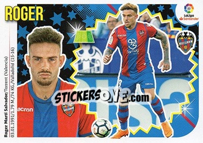 Cromo Roger (16) - Liga Spagnola 2018-2019 n. 420 - Colecciones ESTE