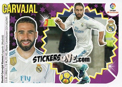 Figurina Carvajal (3) - Liga Spagnola 2018-2019 - Colecciones ESTE