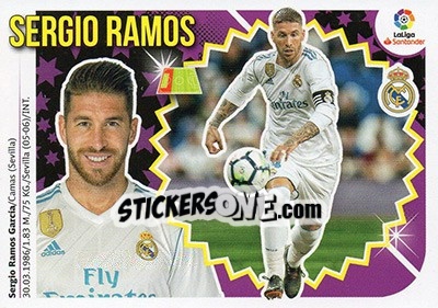Sticker Sergio Ramos (4) - Liga Spagnola 2018-2019 - Colecciones ESTE