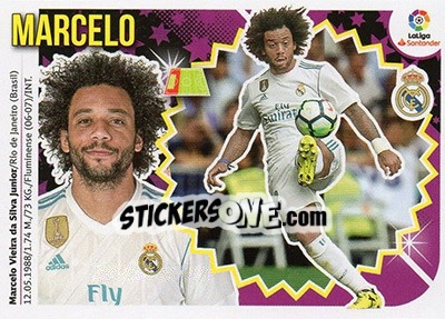 Cromo Marcelo (7A) - Liga Spagnola 2018-2019 - Colecciones ESTE