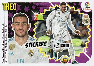 Sticker Theo Hernández (7B) - Liga Spagnola 2018-2019 n. 439 - Colecciones ESTE