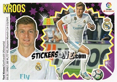 Sticker Kroos (9) - Liga Spagnola 2018-2019 n. 441 - Colecciones ESTE
