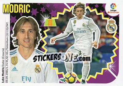 Sticker Modric (10) - Liga Spagnola 2018-2019 n. 442 - Colecciones ESTE