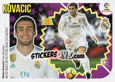 Sticker Kovacic (11B) - Liga Spagnola 2018-2019 n. 444 - Colecciones ESTE