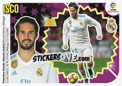 Sticker Isco (12) - Liga Spagnola 2018-2019 n. 445 - Colecciones ESTE